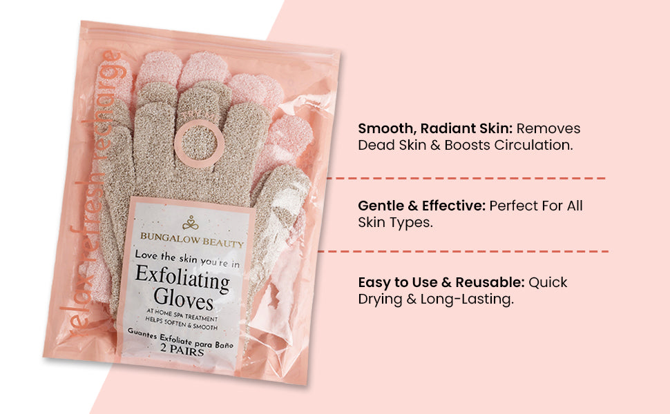 Exfoliating Gloves for Body {Pink and Brown}