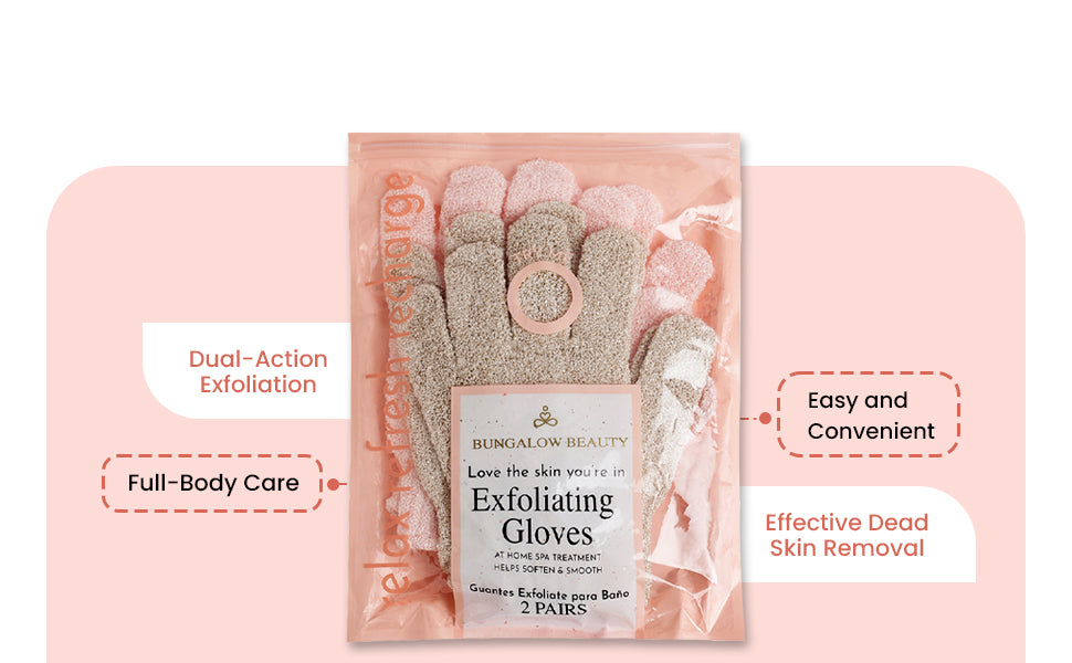 Exfoliating Gloves for Body {Pink and Brown}