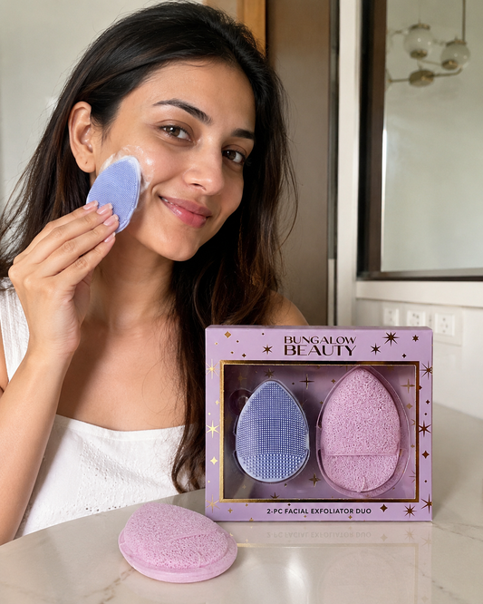 BUNGALOW BEAUTY Facial Exfoliator Duo – Konjac Sponge