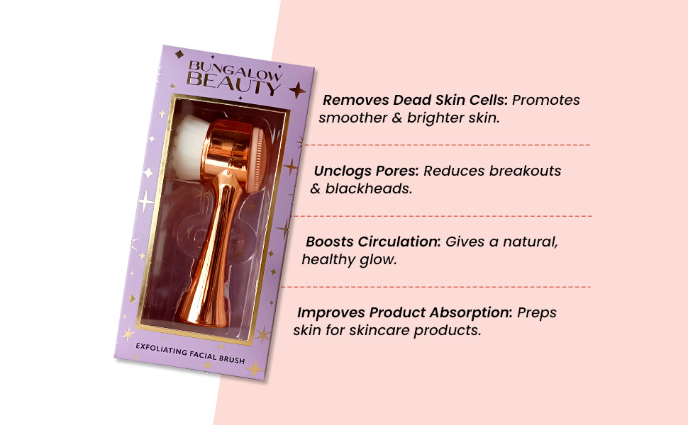 Bungalow Beauty Dual-Sided Facial Cleansing Brush