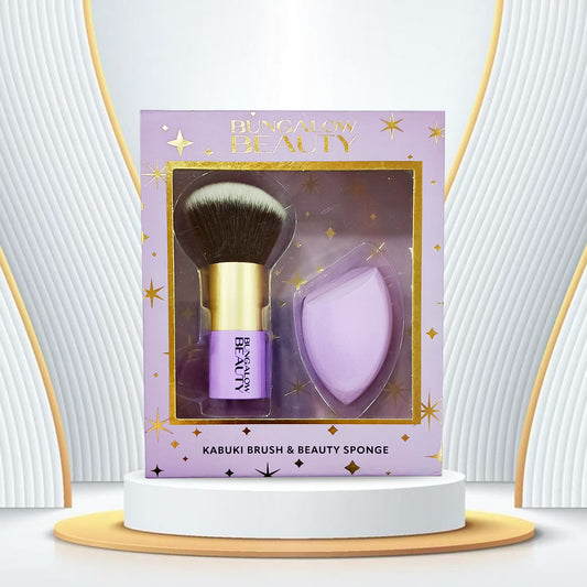 Premium Kabuki Brush & Blender Set  (Purple)