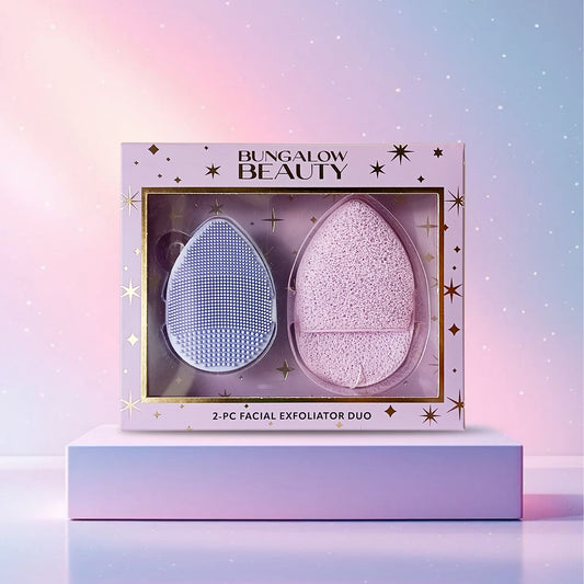 BUNGALOW BEAUTY Facial Exfoliator Duo – Konjac Sponge