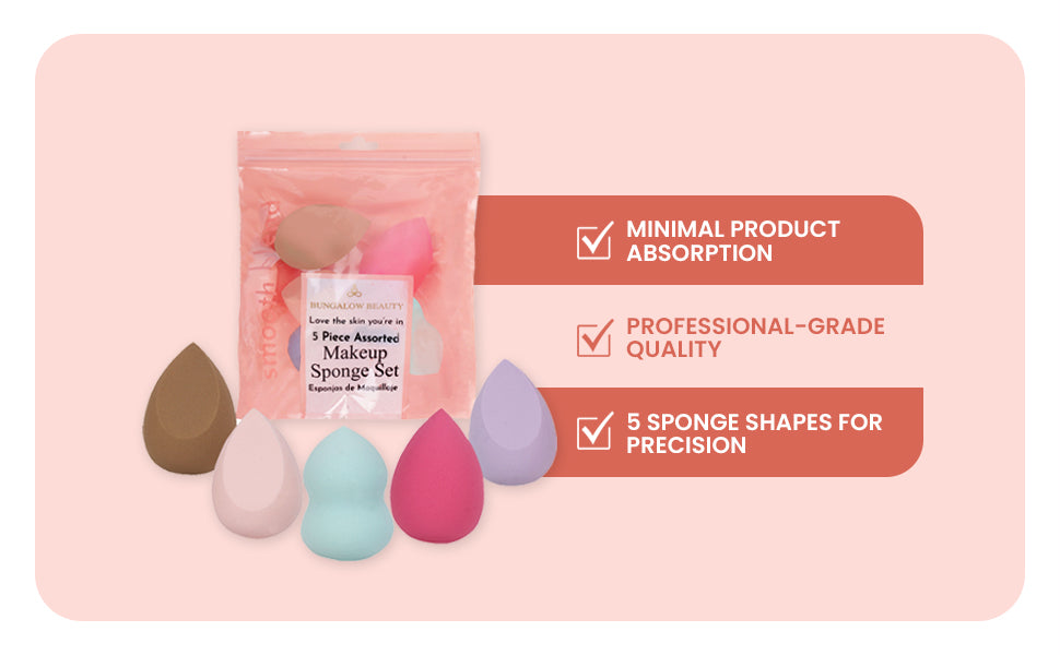 Makeup Blending Sponge Set, 5