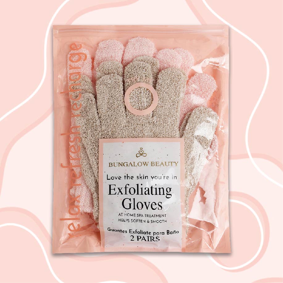 Exfoliating Gloves for Body {Pink and Brown}